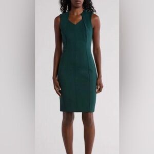 Calvin Klein Sleeveless Scuba Knit Sheath Dress